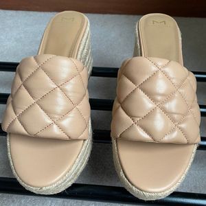 MARC FISHER Women Velia Leather Espadrille Platform Sandals NEW NWOB